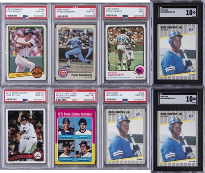 1973-2011 Topps and Assorted Brands Stars and Hall of Famers Graded Collection (11)